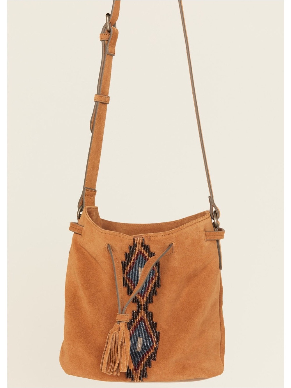 Shyanne Sierra Suede Beaded Bucket Purse